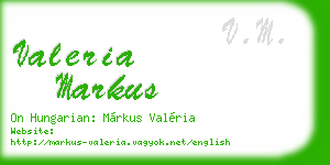 valeria markus business card