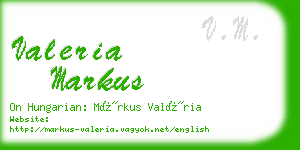 valeria markus business card